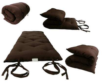 Traditional Japanese Floor Rolling Futon Mattresses, Yoga/Meditation Mats, Tatami