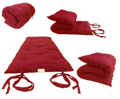 Traditional Japanese Floor Rolling Futon Mattresses, Yoga/Meditation Mats, Tatami